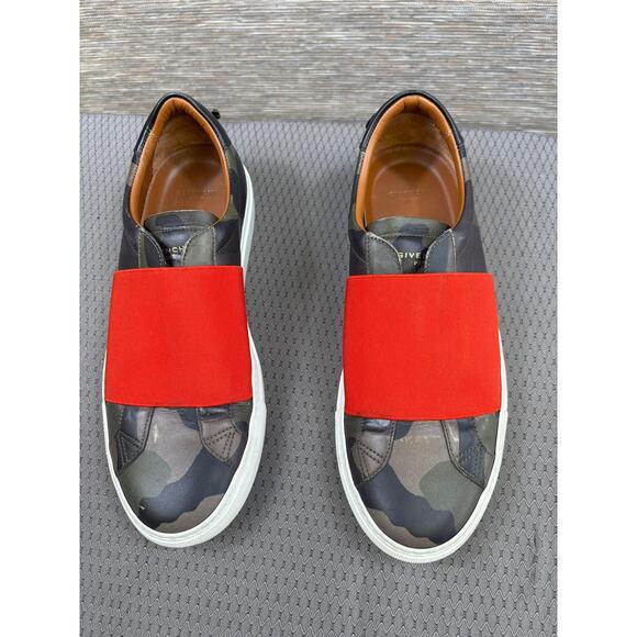 Givenchy Shoes Mens Size 6 EU39 Camo Red Elastic Slip On Leather Casual Sneakers main image 9